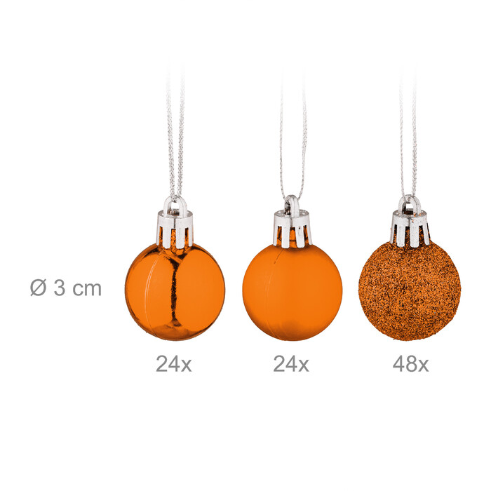 Relaxdays Set of 96 Christmas Baubles