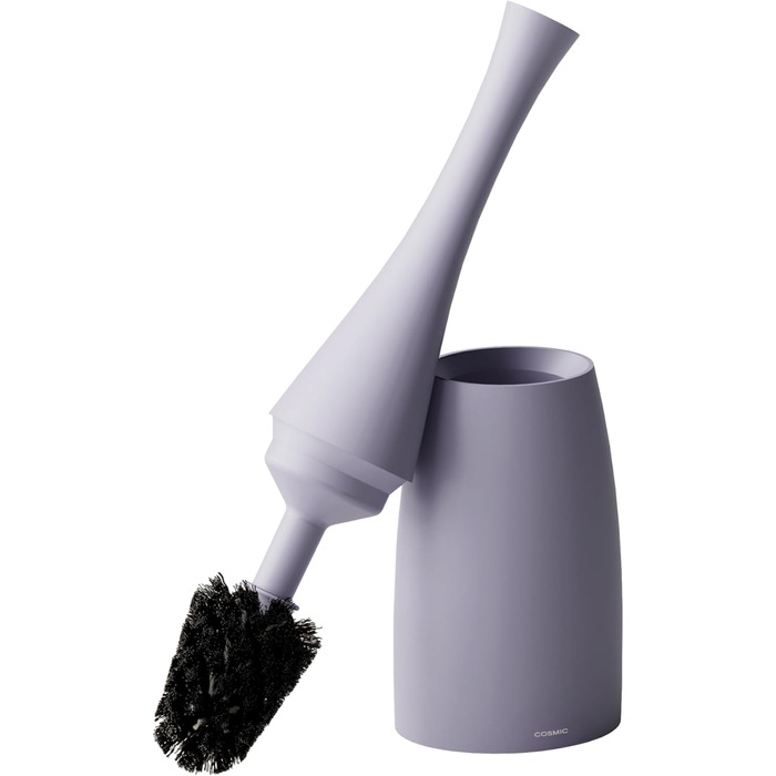 Мінімалістична щітка для унітазу Cosmic Saku в скандинавському стилі з пластику та смоли. Тримач для щітки для унітазу, матовий (фіолетовий)