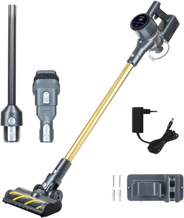 Бездротовий акумуляторний пилосос Genius Invictus X8 Pro FACELIFT: ручний, без мішка, 50 хв роботи, 400 Вт, HEPA фільтр, LED, 12 насадок