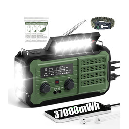 Радіо на заводі з ручним приводом Vokida + Powerbank 10000mAh, AM/FM/NOAA, Ліхтарик, Термоковдра, Браслет-паракорд для кемпінгу та виживання