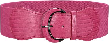 Жіночий широкий еластичний ремінь WERFORU для суконь та костюмів (94-107 см, рожевий)