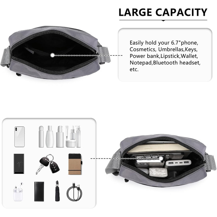 KONO Набір шкільних рюкзаків 3-в-1: рюкзак, сумка через плече, пенал. Для ноутбука 15.6