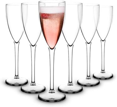 Premium Unbreakable Reusable Red Wine Glasses - 25cl (6 Pack)