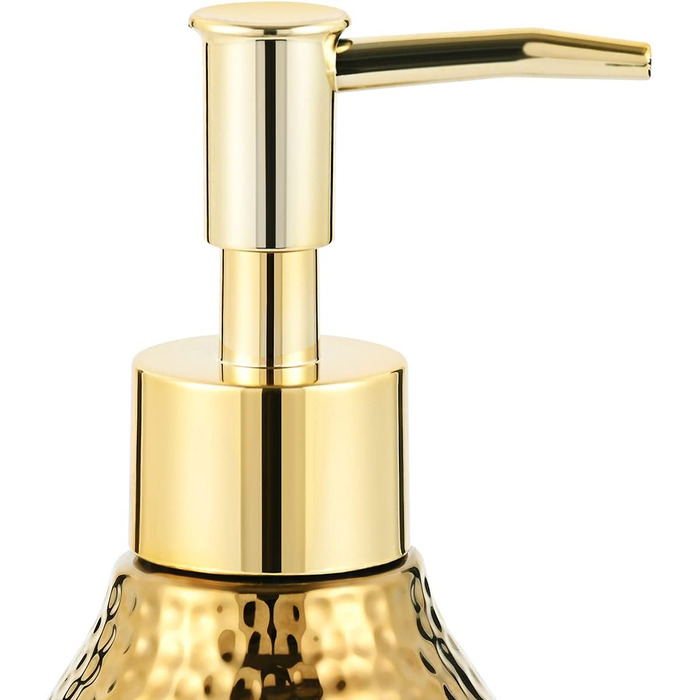 Набір дозатора мила Gold, 3 шт. Керамічний аксесуар для ванної кімнати: дозатор мила, мильниця та стакан для зубних щіток, розкішний дизайн для ванної та гостьового WC