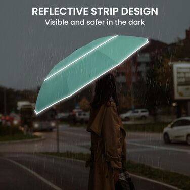 G4Free Гольф-парасолька великого розміру, 54 дюйми, подвійний купол, 10 ребер, автоматичний, синій