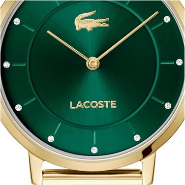 Годинник Lacoste Analog Crocorigin для жінок, золотий/зелений, з браслетом з нержавіючої сталі