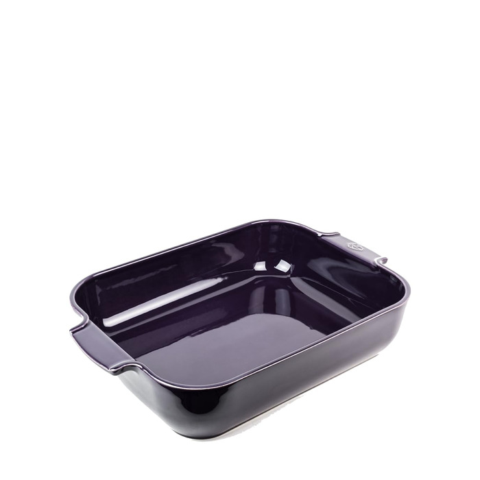 Форма для запікання Peugeot Appolia прямокутна, кераміка, сірий/шляховий, 8,3x40,5x27,2 см, об'єм 4 л, 60022 (баклажановий колір)