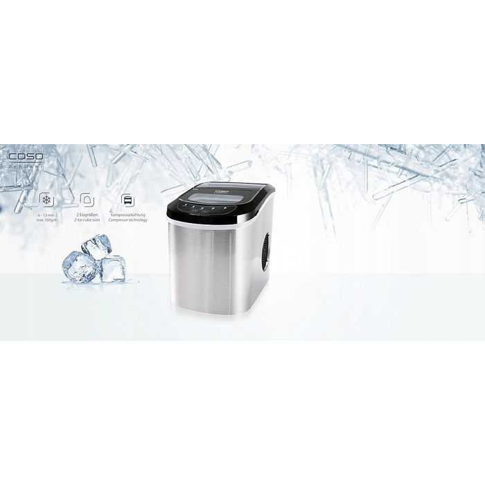 Льодогенератор CASO Germany IceMaster PRO, сріблястий/сірий, 90 Вт
