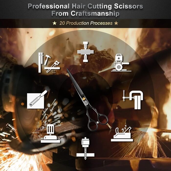 Професійний набір фенів для стрижки волосся CIICII (6.7 дюймів)