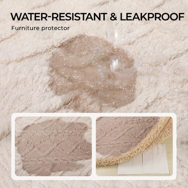 Водонепроникний коврик для собак Luciphia, ковдра для домашніх тварин, ковдра для собак, котів, цуценят, тепла флісова ковдра Sherpa, ковдра для собак середнього та великого розміру для ліжка, дивана, дивану (102 * 145см) (Бежевий (Сітка), XL (145 * 216см