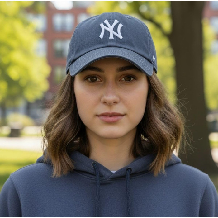 Кепка бейсболка MLB New York Yankees Clean Up універсального розміру (Timber Blue)