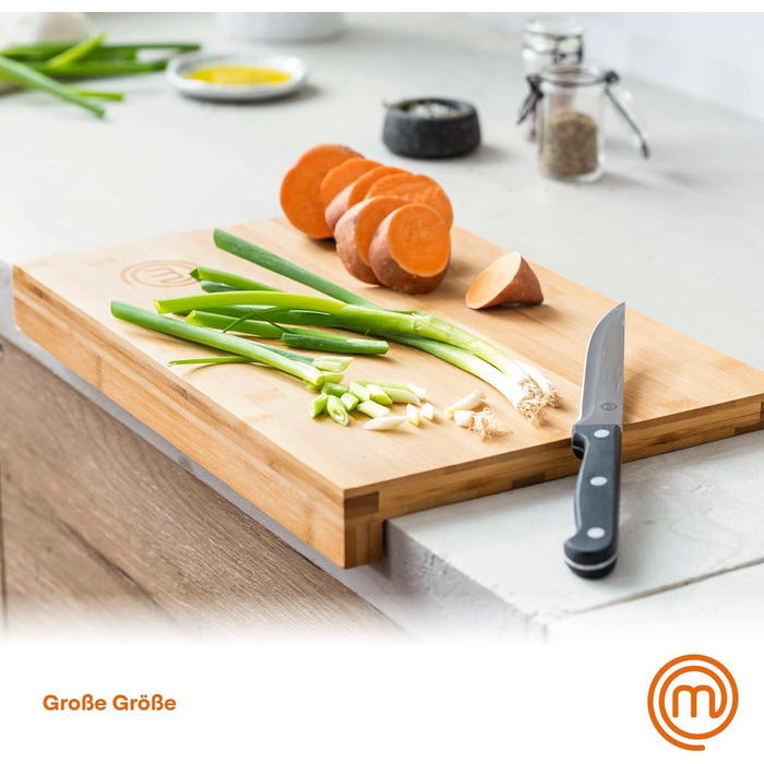 Набори дерев'яних обробних дощок MasterChef: великий, середній, маленький з жолобком для соку. Кухонні дошки, кухонні обробні дошки, дошки для нарізання.