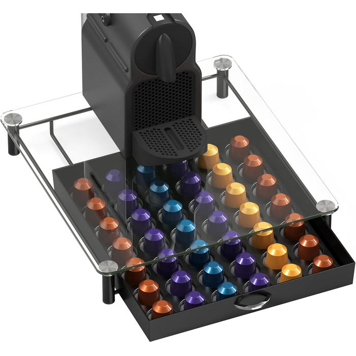 Підставка для капсул Nespresso OriginalLine Deco Brothers з кришталевого скла, прозора
