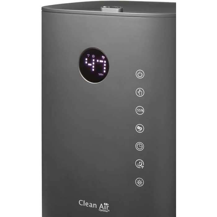 Зволожувач повітря з UVC-стерилізацією, іонізатором та ароматерапією Clean Air Optima CA-605 Smart Top Filling (Титан)