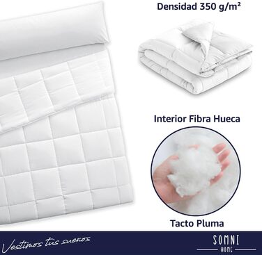Двоколірна ковдра SOMNI HOME 180x260 см, стьобана, як пух, для односпального ліжка, 80/90 см, реверсивна, тепла, легка, 400 г/м², бежево-піщана