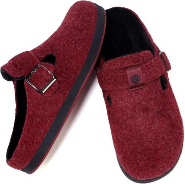 Фетрові тапочки Sisttke для дому, чоловічі/жіночі, зимові, закриті, з змінним устілкою (42 EU, Червоний 2440)
