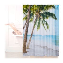 Relaxdays Душова штора Пляж 180 х 180 см