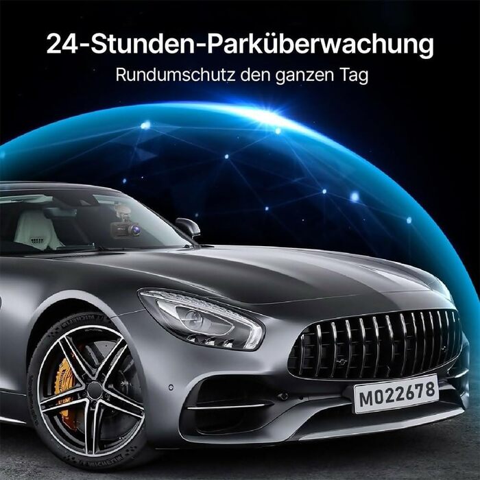 Відеореєстратор Oryzom 4K з екраном 3.94' - автомобільна камера переднього та заднього огляду, 170° ширококутний об'єктив, нічне бачення та режим паркування