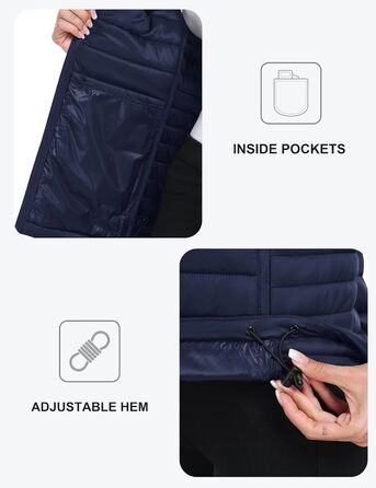 oFiz Steppweste Daen: Легка степкова жилетка Daen для активного відпочинку, туризму та подорожей (Синій, L)