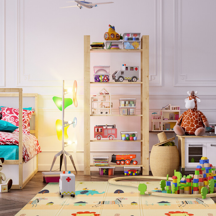 Relaxdays Foldable Play Mat - Animals and Road
