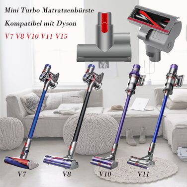 Електрична насадка для миття підлоги Dyson V15, V11, V10, V8, V7 - з баком та 6 змінними мікрофібрами (міні-щітка)