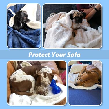 М'яка ковдра для домашніх тварин з флісу, Sherpa, плюшева, для собак, котів, цуценят, 152x127 см