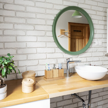 Relaxdays Bamboo Bathroom Accessories Set