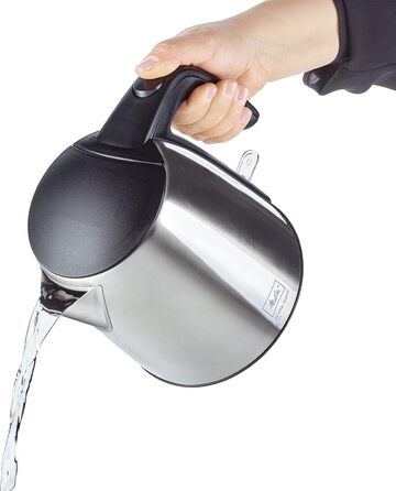 Електричний чайник MELITTA Prime Aqua mini, 1.0 л, 2200 Вт, нержавіюча сталь, чорний, 1018-05