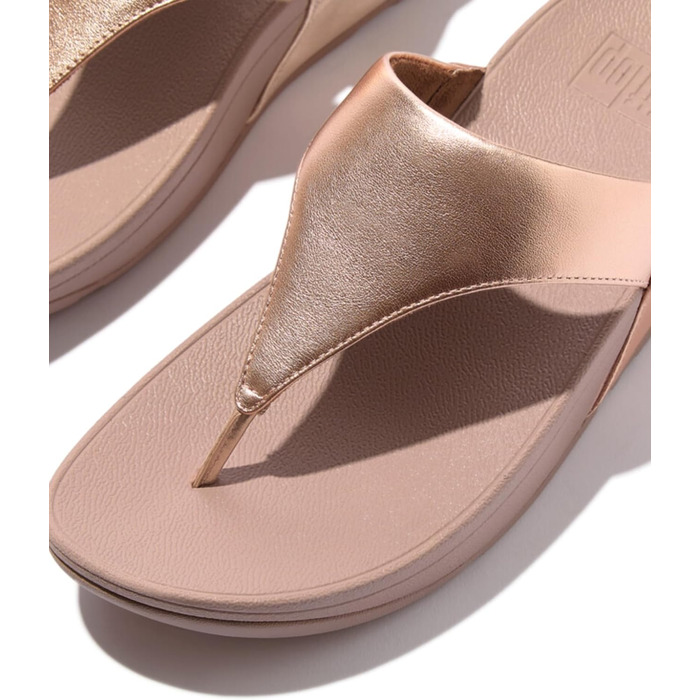 Сандалі жіночі Fitflop Lulu з шкіри, рожево-золотисті, розмір 39 EU