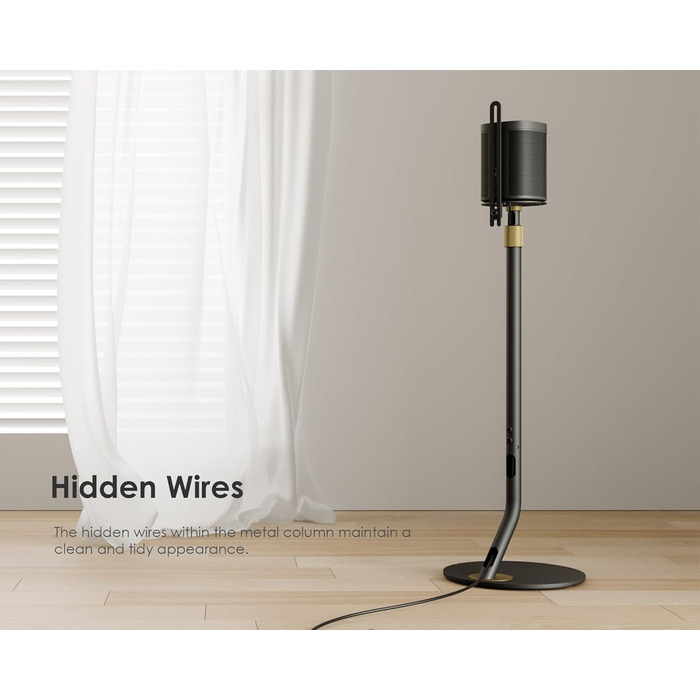 Підставка для колонок FITUEYES Design, регульована висота, металева, чорна (2 шт.)