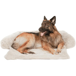 Софа-ліжко для собак Pfoten&nasen® Beige, M (90x80 см) - водонепроникна, миється, для великих, середніх та маленьких собак