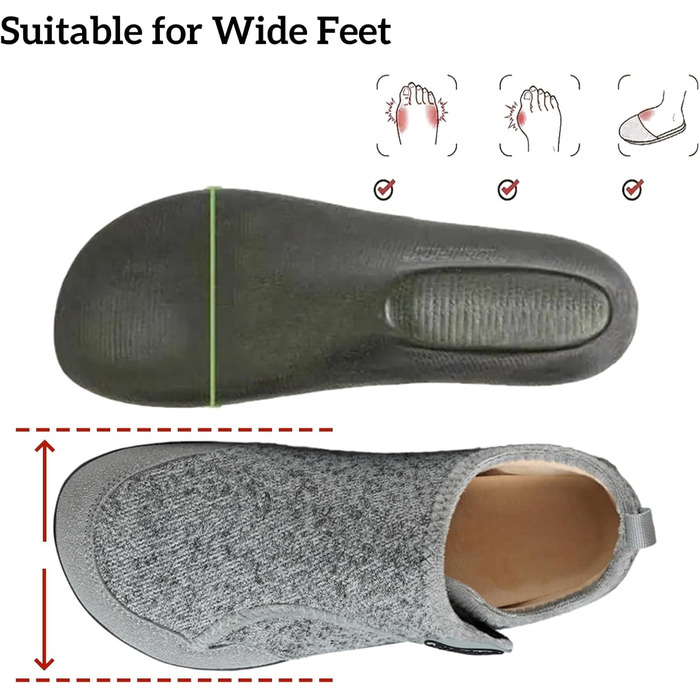 SMajong Теплі домашні тапочки для чоловіків та жінок, зимові, зручні, з антиковзким покриттям, легкі, з пов'язкою, з фетру, для дому та вулиці, розмір 36-46 (40 EU, сірий)