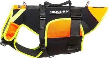 Жилет для собак Julius-K9 IDC 3в1, чорний та неоновий, розмір L (1 шт.)