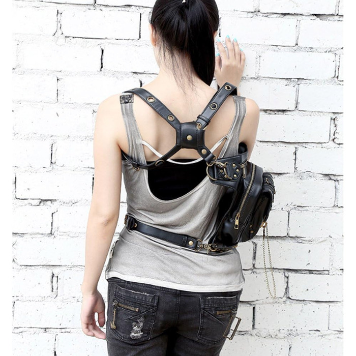 Чоловіча/Жіноча тактична поясна сумка на стегнах, військовий стиль, чорна