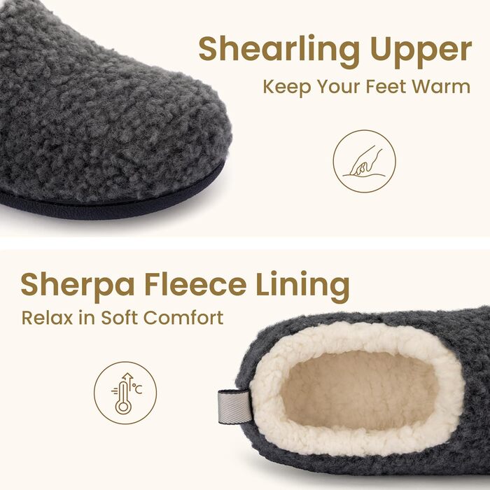 Домашні тапочки RockDove Nomad для жінок з пам'яттю (37.5/38.5 EU, темно-сірий)