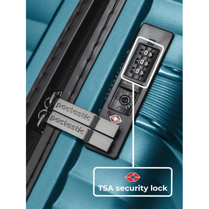 Валіза-тележка велика, XL, 75 см, 103 літри, поліпропілен, з TSA-замком, Collection 02, туркенітовий колір