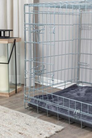 Тріксі Клітка для собак Home XL – 116 × 86 × 77 см, розкладна переноска з 2 дверцятами та засувами, цинкова транспортна клітка зі стабільною піддоном для дому та подорожей