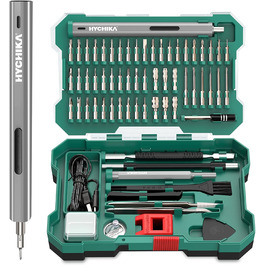 Електрична прецизійна викрутка HYCHIKA для дрібної механіки, набір 67 в 1. Інструмент для ремонту смартфонів, планшетів, консолей, камер, годинників