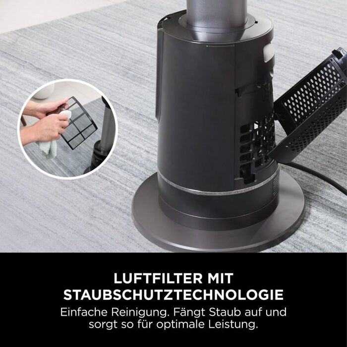 Вентилятор та обігрівач 2-в-1 Shark TurboBlade Cool + Heat з термостатом, пультом керування та коливанням | Безлопатевий вентилятор та обігрівач для швидкого нагріву та охолодження, чорно-золотий, TH200EU TurboBlade – Cool + Heat, антрацит