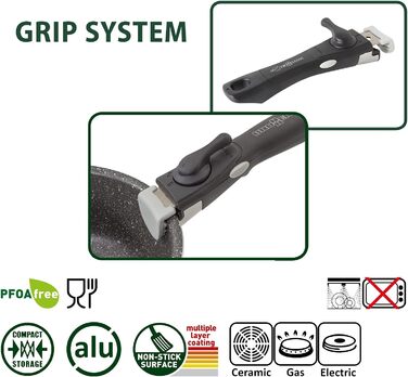 Набір посуду для кемпінгу BRUNNER з алюмінію (каструлі та сковорідки) - діаметр 20, 22, 24, 26 см, Pirate Vakublock, на 4 особи, з покриттям, легкий, високоякісний, компактний, 4+1 предмет