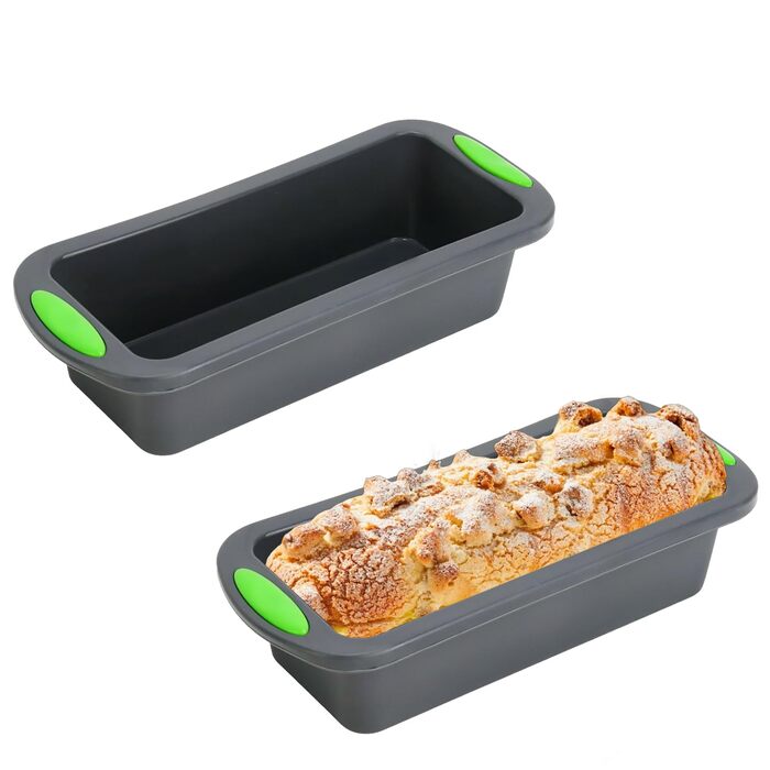 Форма для випічки хліба Toastbrot (2 шт) вуглецева сталь, чорний та рожево-золотий, для хліба, кексів та випічки з отворами для вентиляції