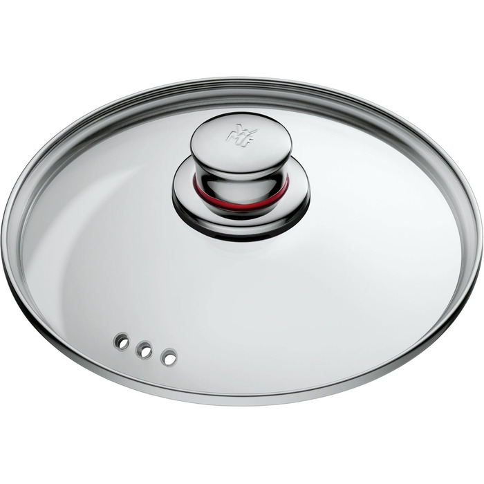 Велика каструля WMF Quality One 24 см з кришкою, отвір для пари, для індукції, 6,8 л, нержавіюча сталь Cromargan, полірована, без покриття