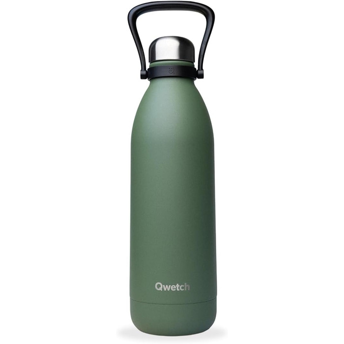 QWETCH 1.5L Stainless Steel Thermos Flask - Khaki Titan - 48h Cold & 16h Hot - Leakproof & BPA-Free Insulated Water Bottle with Handle - 1500ml - Perfect for Camping, Picnics & Family