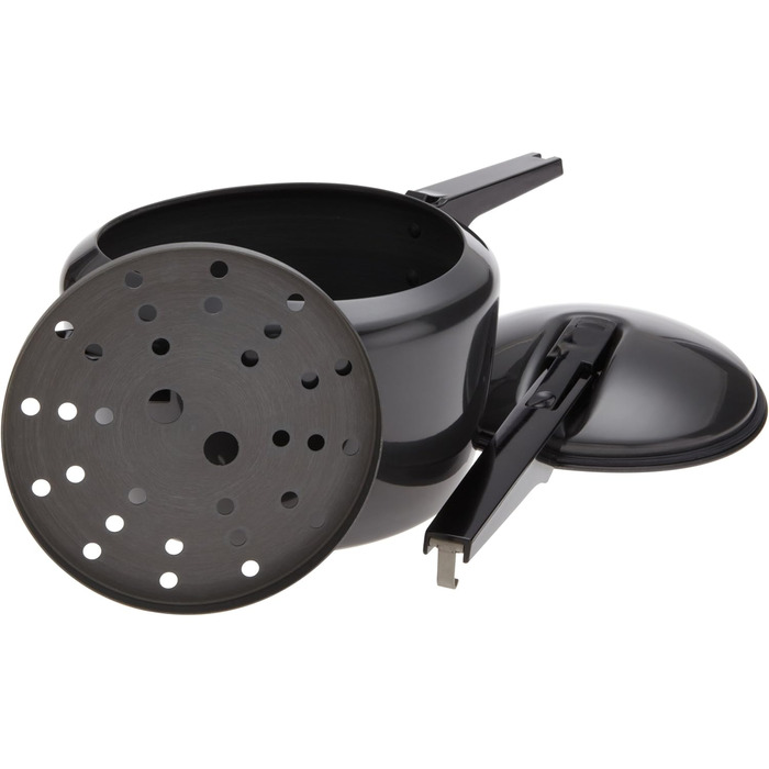 Швидковарка Hawkins Futura, 7 літрів, чорна, з нержавіючої сталі, з кришкою з нержавіючої сталі, для плити