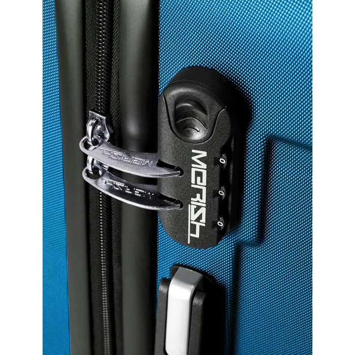 Чемоданний набір Merish: 3 шт., жорсткий корпус, коліщатка-двійники, 9 кольорів (Petrol, M)