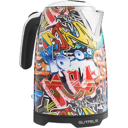 Електричний чайник WATER 3300 C, 1,7 л, 2200 Вт, антинакип, захист від перегріву, чорний (Графіті)