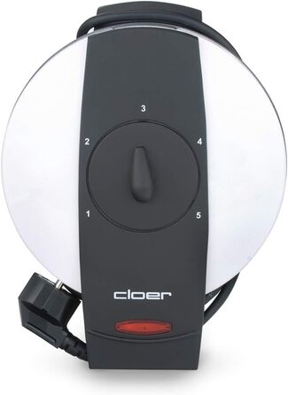 Тостер Cloer 261 Hörncheneisen для хрустких тостів, 800 Вт, діаметр 14,5 см, з антипригарним покриттям, регулювання ступеня прожарювання, білий, метал