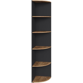 Vicco Corner Shelf Ecki, Bookshelf, White/Kraft Oak Gold, 30 x 60 cm (Anthracite/Kraft Oak Gold, 180x40 cm)