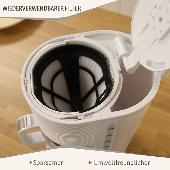 Набір Elegance Set: тостер з широкими слотами (2 шт.), електрочайник 1,7 л (бездротовий, 2200 Вт, BPA-free) + кавомашина з фільтром на 10 чашок (1,25 л), білий