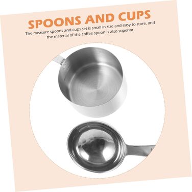 4-Piece Stainless Steel Measuring Spoon Set, Laboratory Measuring Cups, Measuring Gadgets, Teaspoons, Beakers, Measuring Cups, Measuring Cups, Coffee Cups with Lids, Dinnerware, Utensils, Baking Accessories, Silica Gel, Cabilock